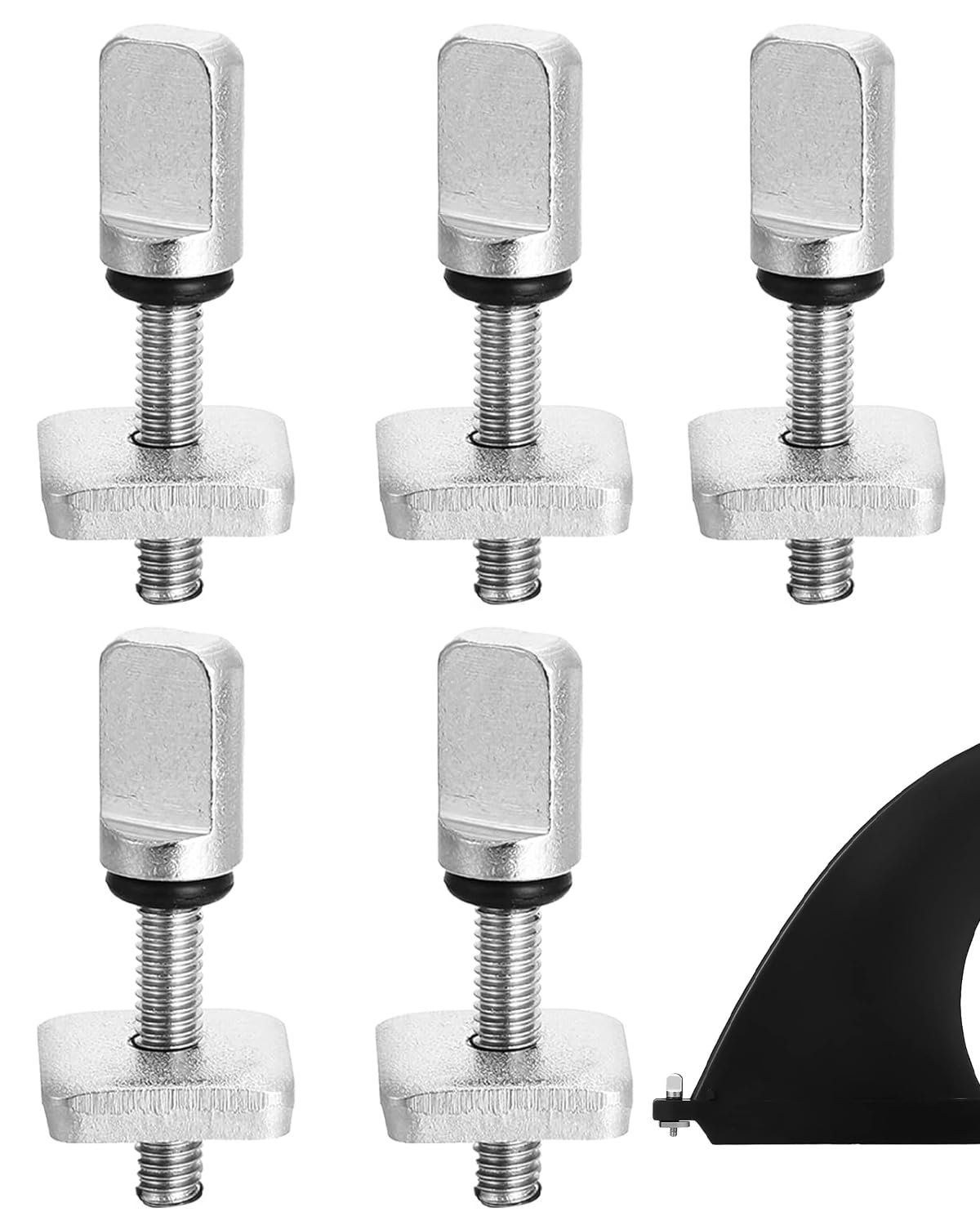 Tornillos Aleta Surf Acero Inoxidable Universal 5 Piezas, Fijación segura para SUP Longboard Paddle Board