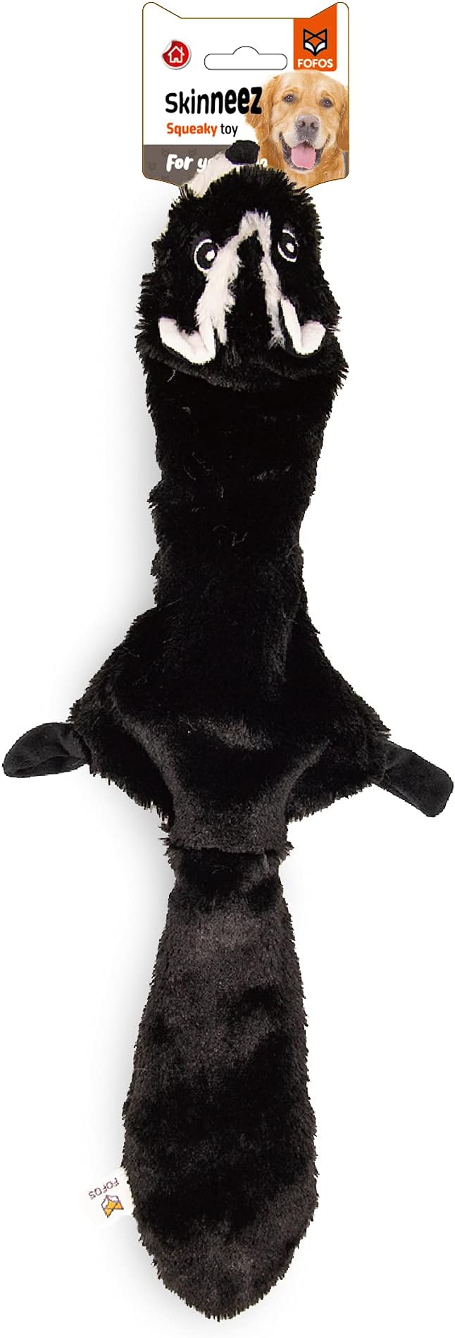 BarkButler Fofos skinneez skunk dog toy