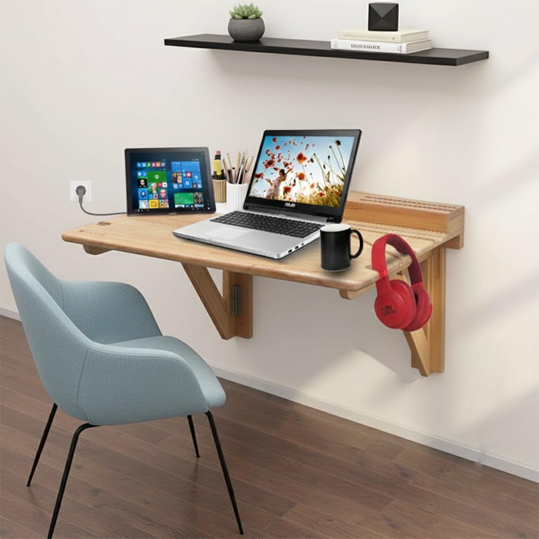 SOLVD-IN-BOX Wall Mounted Table, Wall MountTable, Folding Shelf