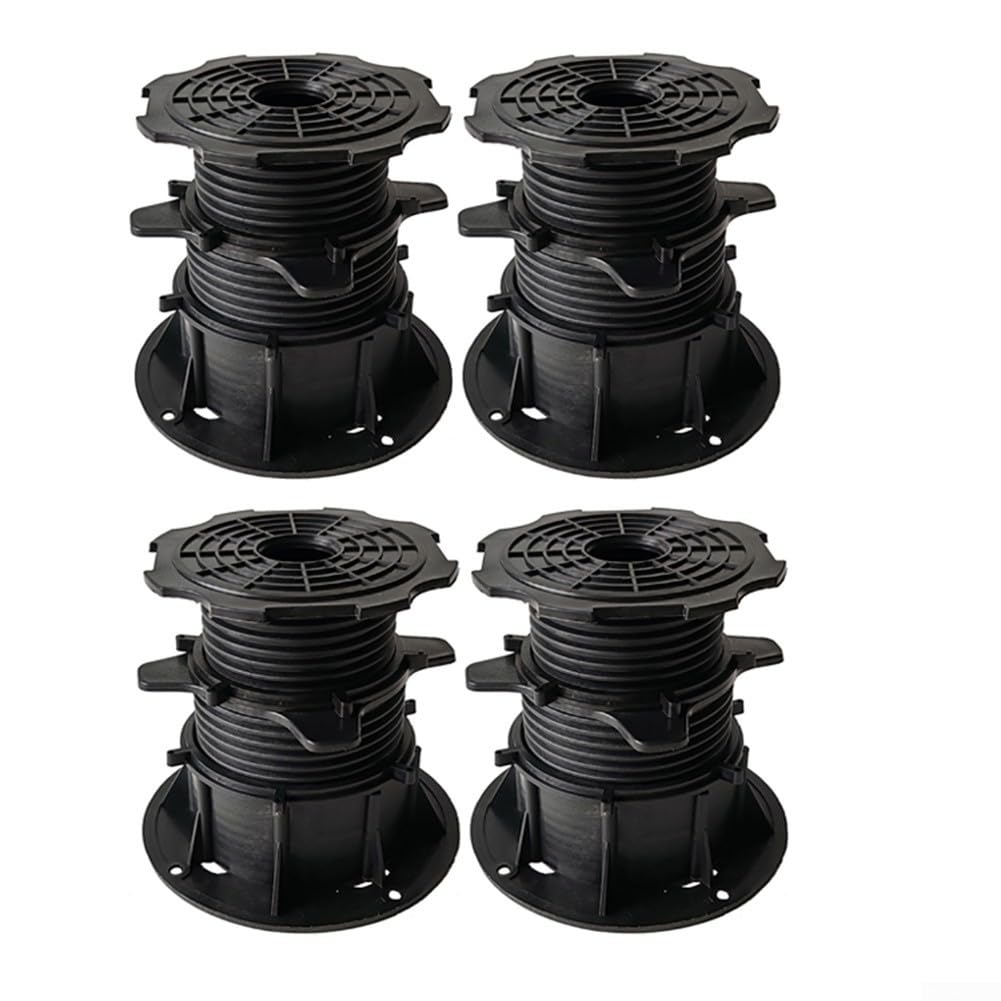 4Pcs Height Adjustable Decking Support Pedestal Set, Adjustable Decking Pedestal, Shed Base
