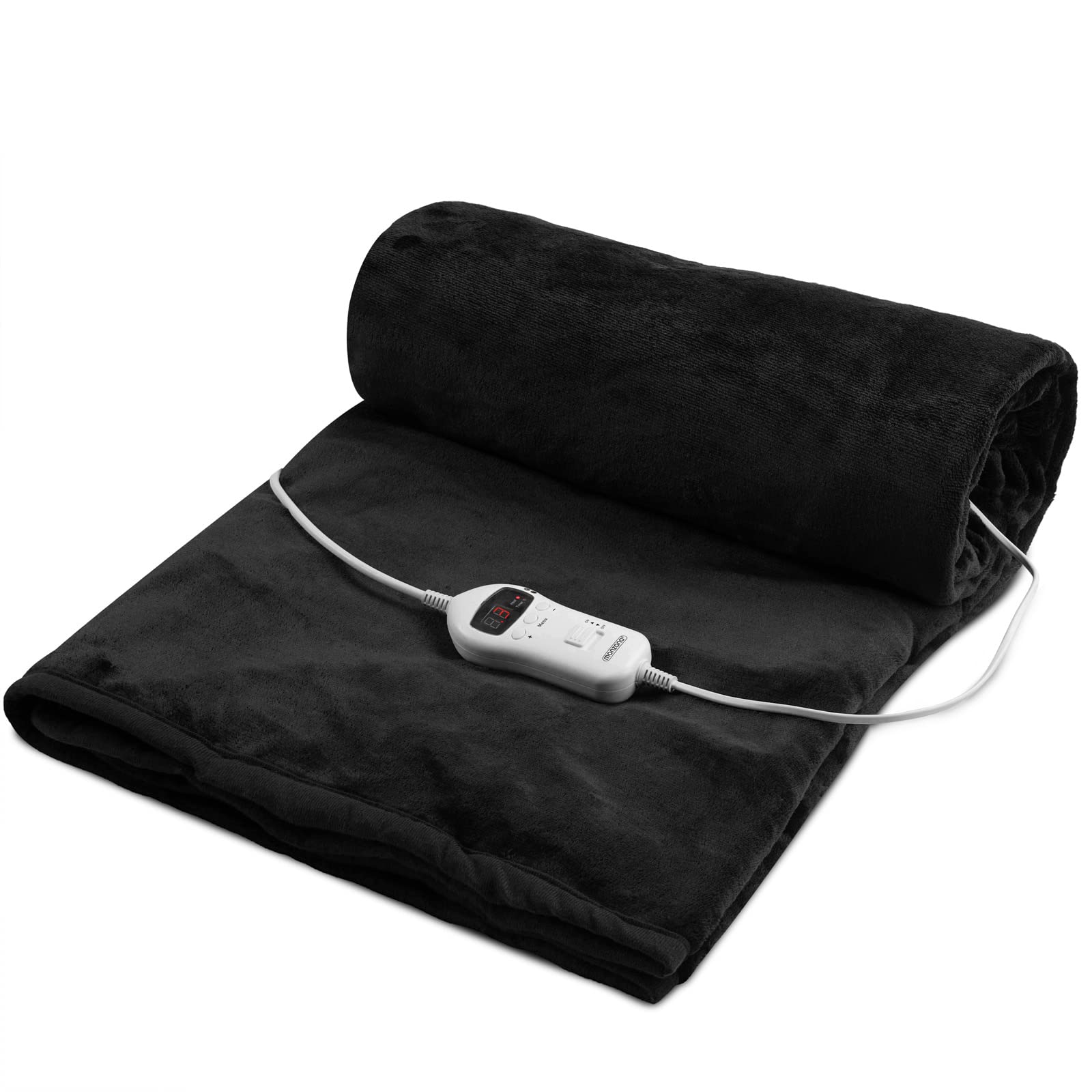 Monzana Coperta Elettrica Riscaldante 180x130cm 10 Livelli Calore Timer Spegnimento Automatico Sottocoperta Letto