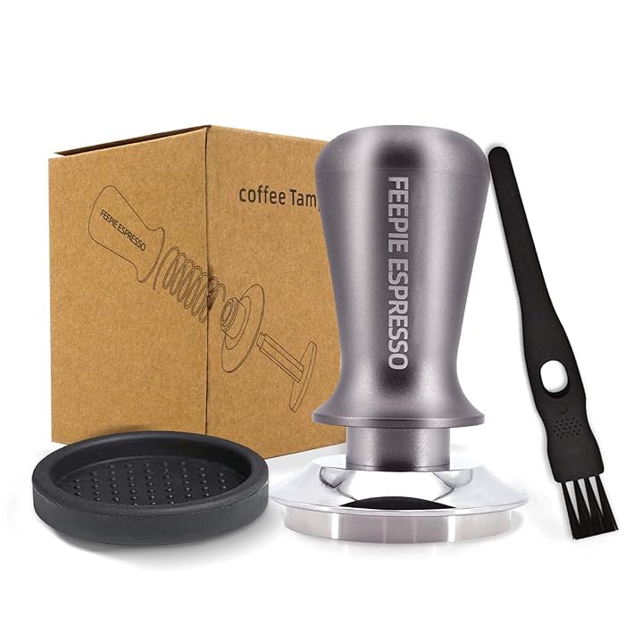 Buy Espresso Coffee Tamper 58 mm, Calibrated Coffee Tamper with Spring Loaded Aluminum Handle