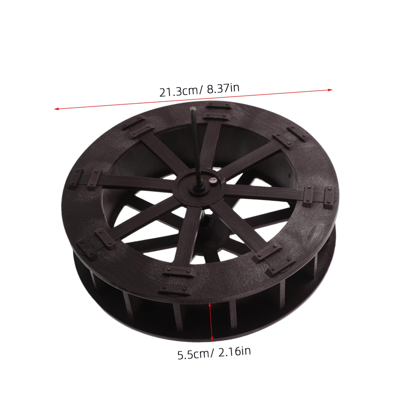 Roue de Fontaine à Eau de Table Rotative Facile à Assembler Accessoire en Plastique et Acier Inoxydable Décor Naturel et Élégant pour Bureaux et Salons
