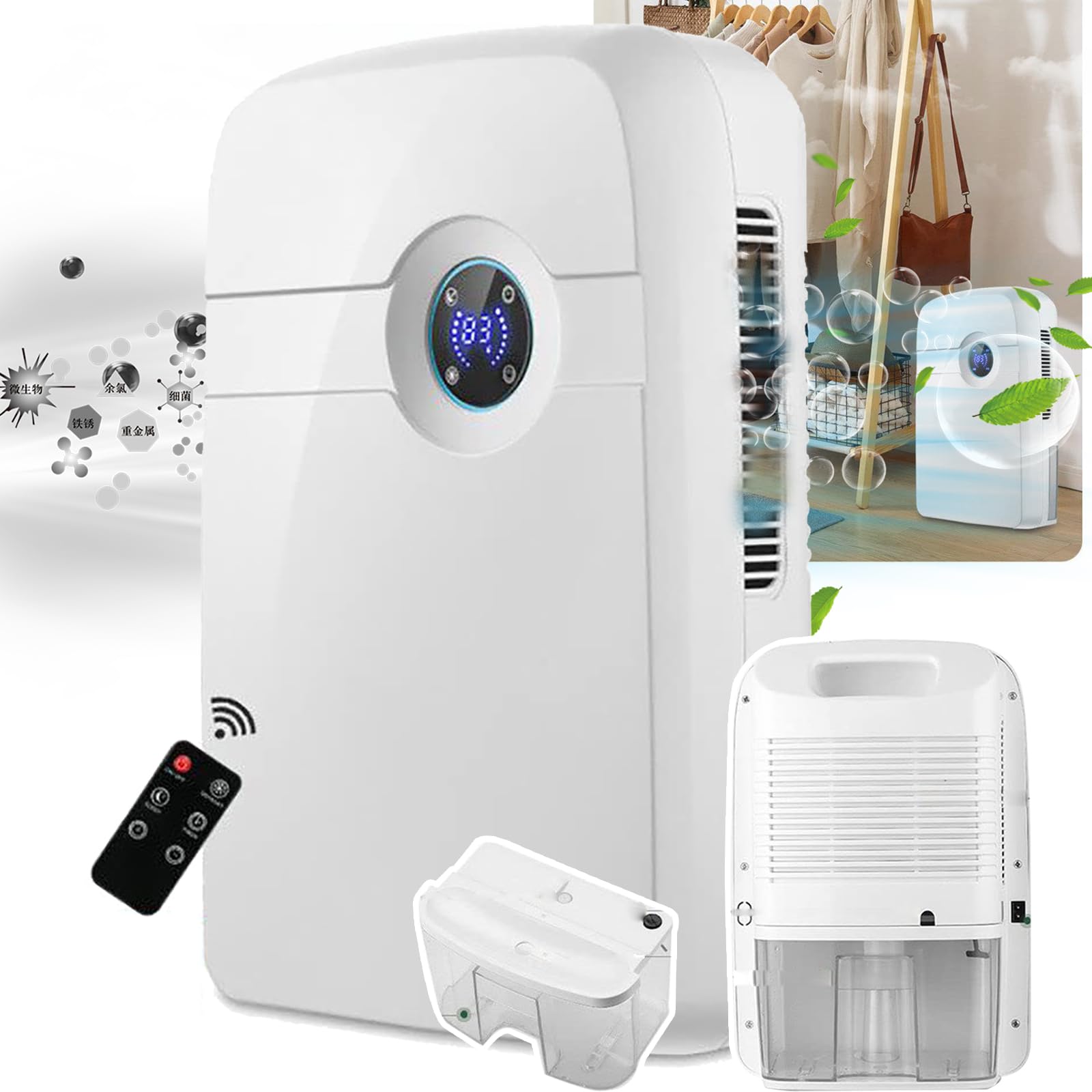Déshumidificateur pour chambre contre l'humidité avec arrêt auto