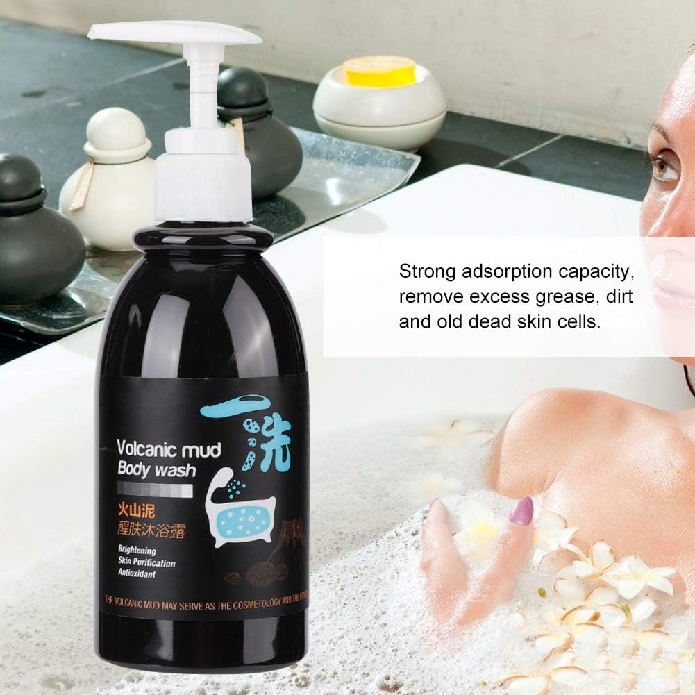 Shower Gel, 250ML Volcanic Mud Body Wash Whitening Moisturizing Firming