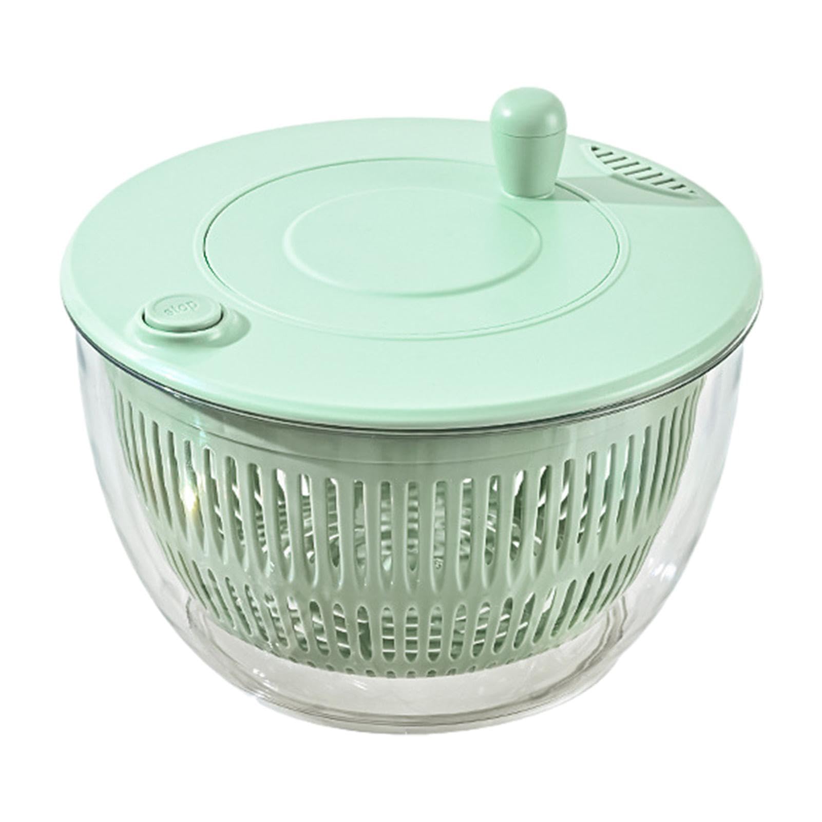 Salad Spinner - Vegetable Chopper Salad Spinner | Vegetable Dryer Grater Slicer | Large Capacity Transparent Vegetable Dryer Spinner | Pump Spinner For Kitchen Fresh And Crisp Salad