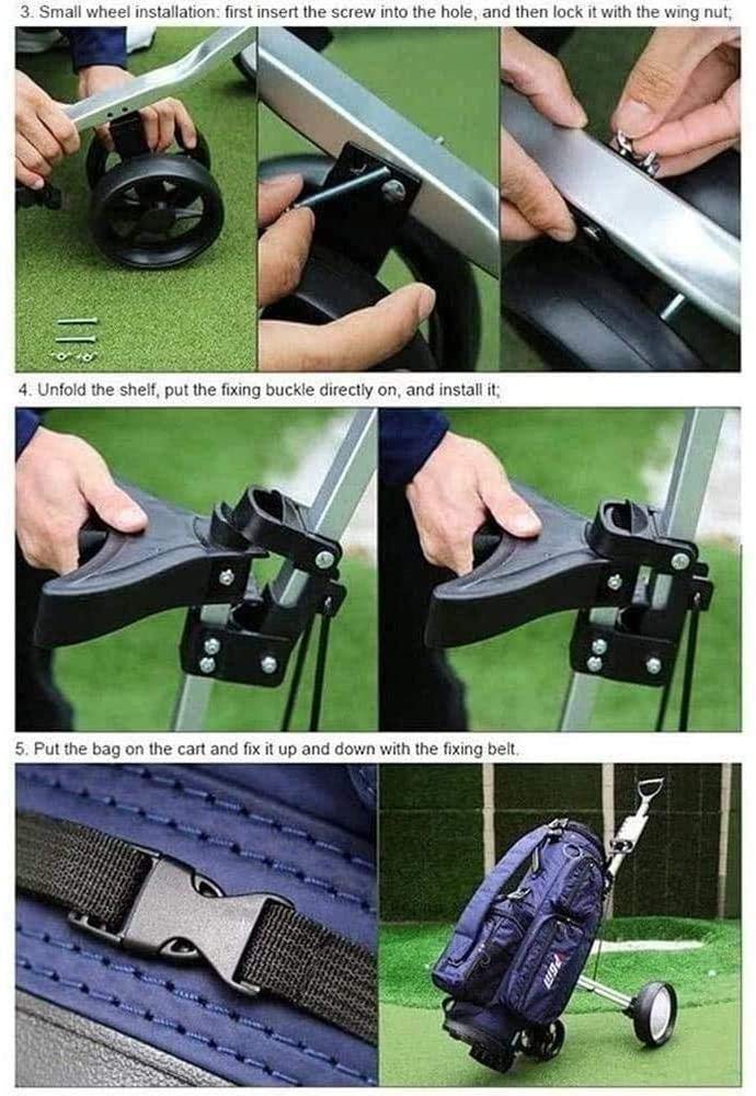 Buy Golf Cart Golf Trolley Golf Push Carts 4 Wheel Golf Cart Push Pull