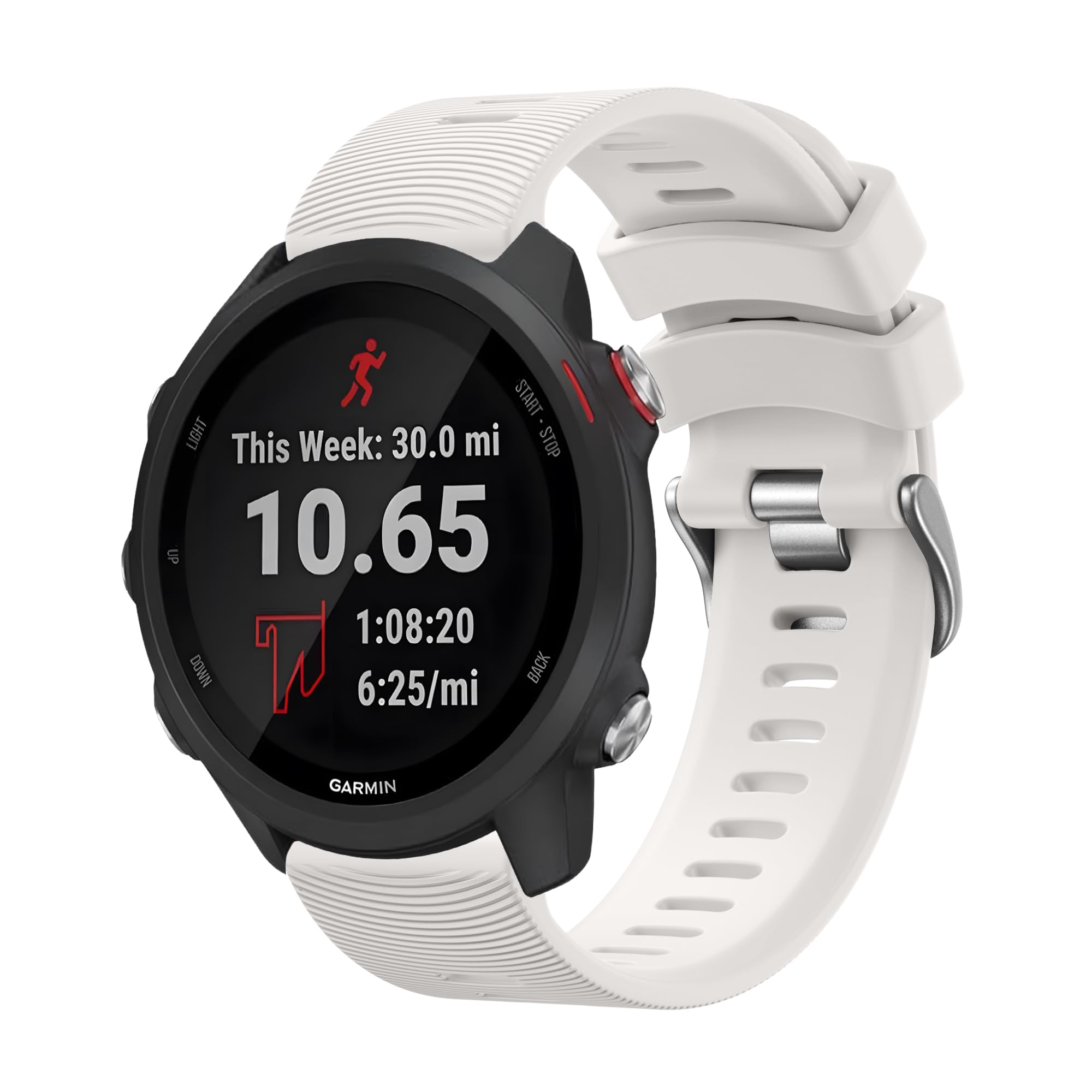 Tobfit 20mm Straps Compatible with Garmin Forerunner 165/165 Music, Forerunner 55/158,245/245 Music, 645/645 Music Band for Women Men, Silicone Strap for Garmin Watch-picture-17