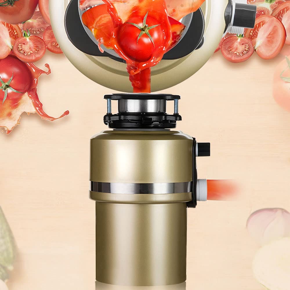 Eliminación De Basura Doméstica Con Cable De Alimentación Alimentación Continua Compacta Triturador De Residuos De Alimentos Triturador De Basura 0.76 HP 1600ML Para ​Residuos De Cocin