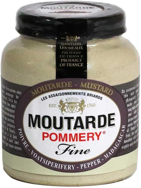 Pommery - Dijon Mustard with Madagascar Pepper (Voatsiperifery), 100g (3.5 oz)