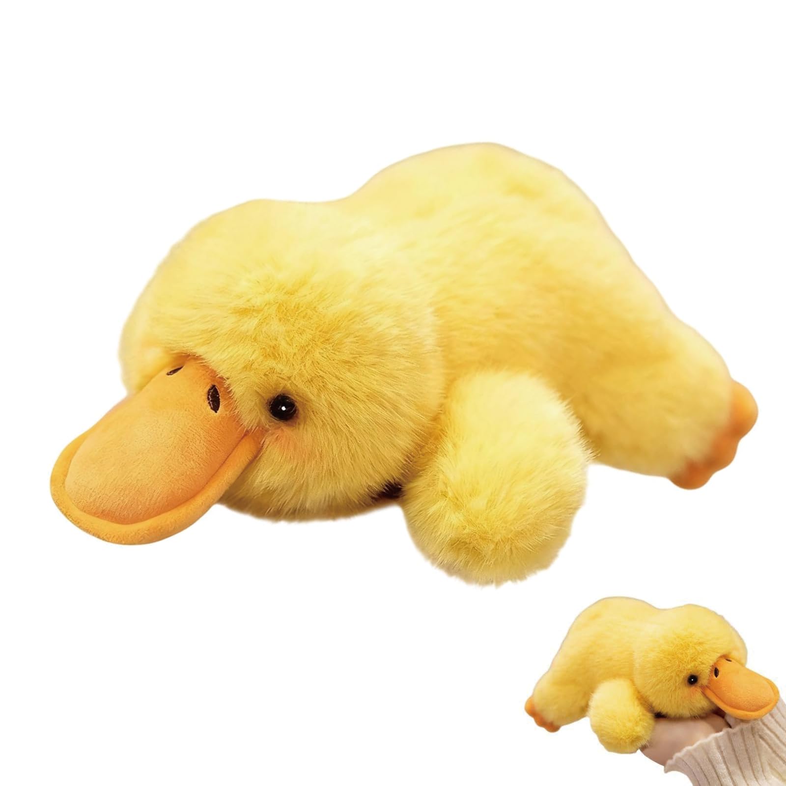 DXPETA Weighted Duck Plush, 15cm Duck Teddy Soft Toy for Stress Relief, Cute Stuffed Toy Doll for Home and Car Decor, Small Plushies for Gifting, Yellow