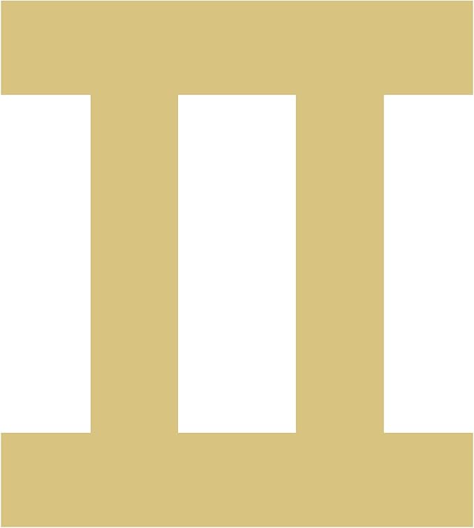 Zodiac Gemini Sign Cutout Unfinished Wood Horoscope Astrology Door Hanger MDF Shape Canvas Style 1