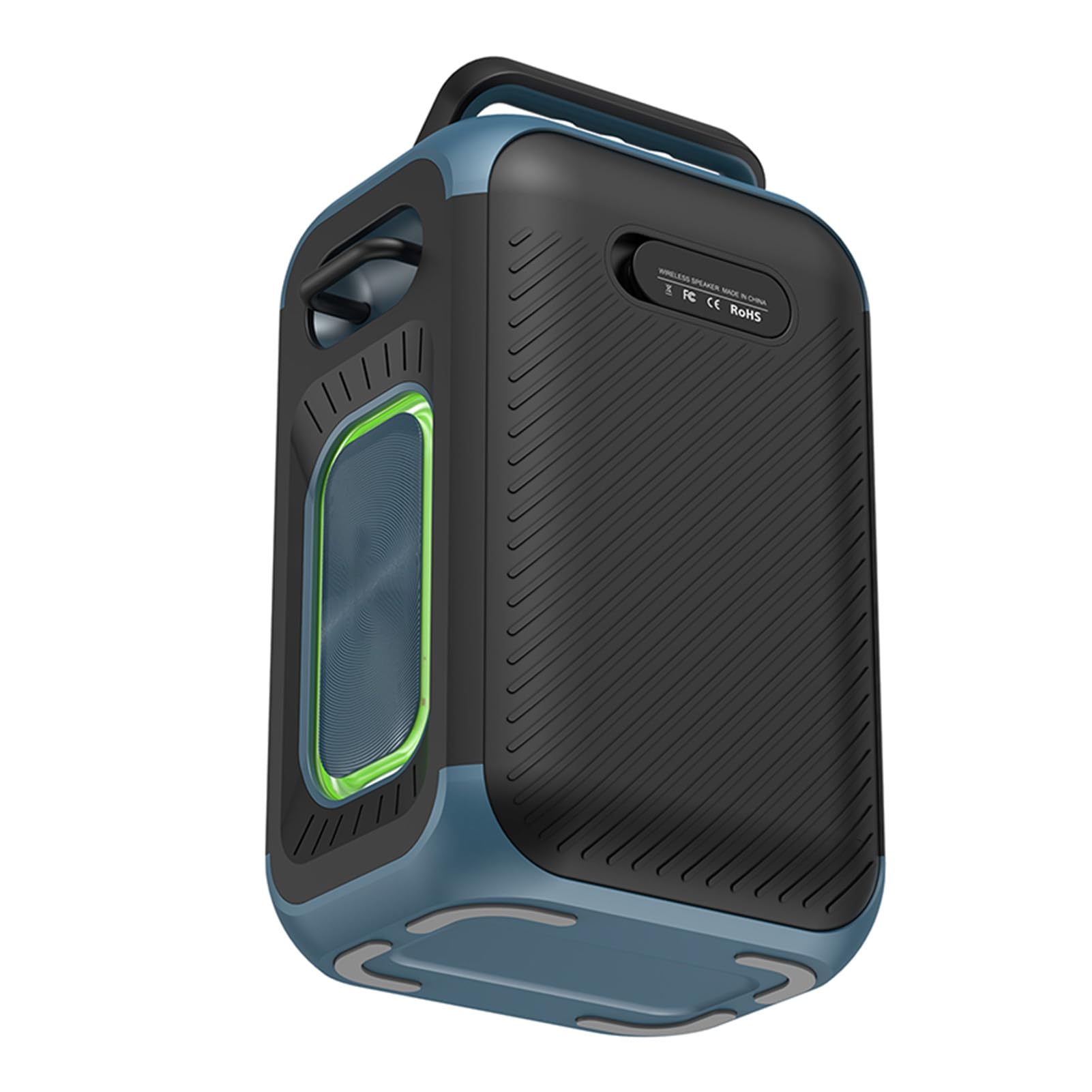 Ausla Altoparlante Portatile Altoparlante Wireless 60 W BT 5.4 con Luci RGB 8000 MAh Tipo C Portata 10 M ABS Costruito per Feste in Casa Viaggi all'aperto Film di Gioco (BLUE)