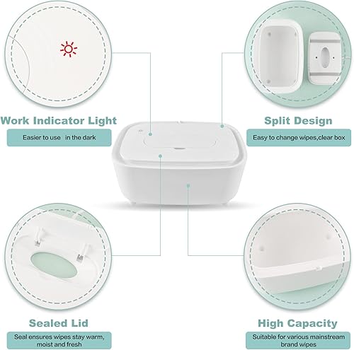Miniatura 3 de Calentador de toallitas y dispensador de toallitas húmedas para bebés | Calentador de toallitas para bebés