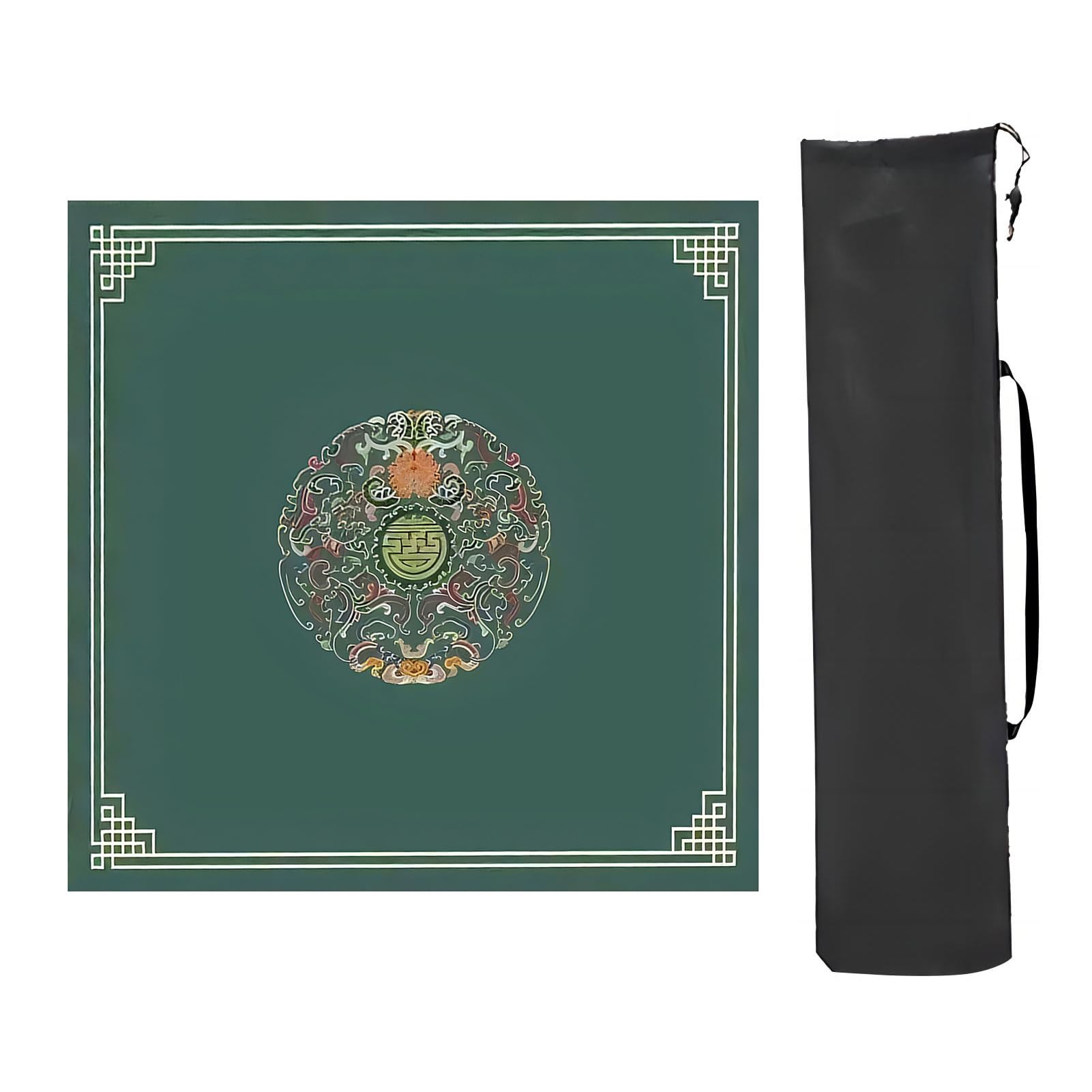 Tovaglia da tavolo per mahjong, Tappetino da Mahjong spesso con borsa portaoggetti, tappetino tavolo quadrato antiscivolo e antirumore