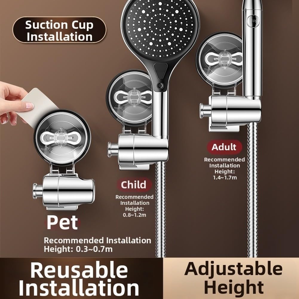 para soporte para ducha Ventosa Ajustable Sin Taladro para(Set Of 2)