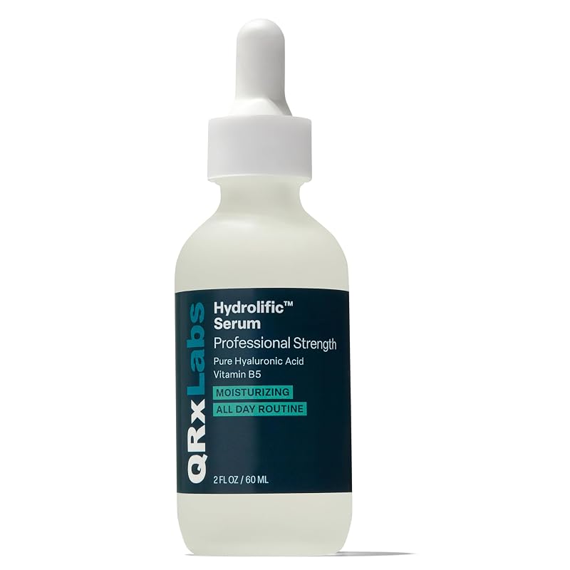 Sérum facial com ácido hialurônico e vitamina B5 QRxLabs, frasco de 60 mL