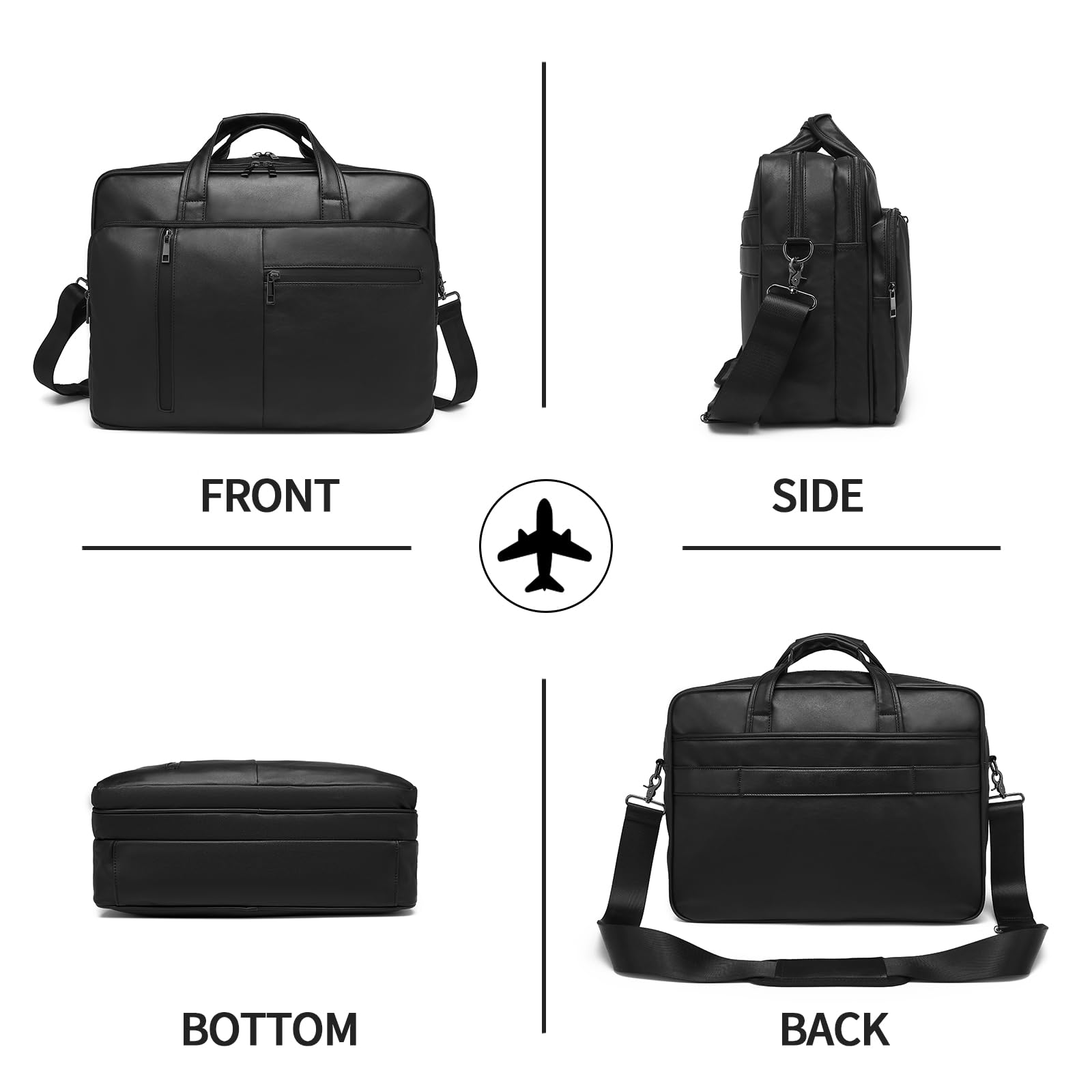 seyfocnia Laptop Bag 15.6 Inch, Men's Messenger Bag Laptop Briefcase Work Bag Satchel Handbag Shoulder Bag Crossbody Bags