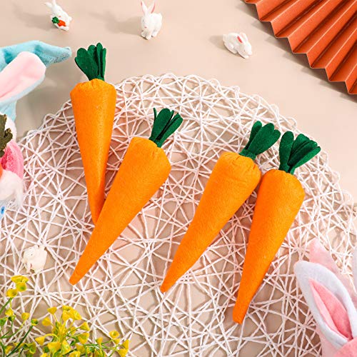 image for Skylety 4 Pieces Easter Foam Carrots Artificial Simulation Carrots Han