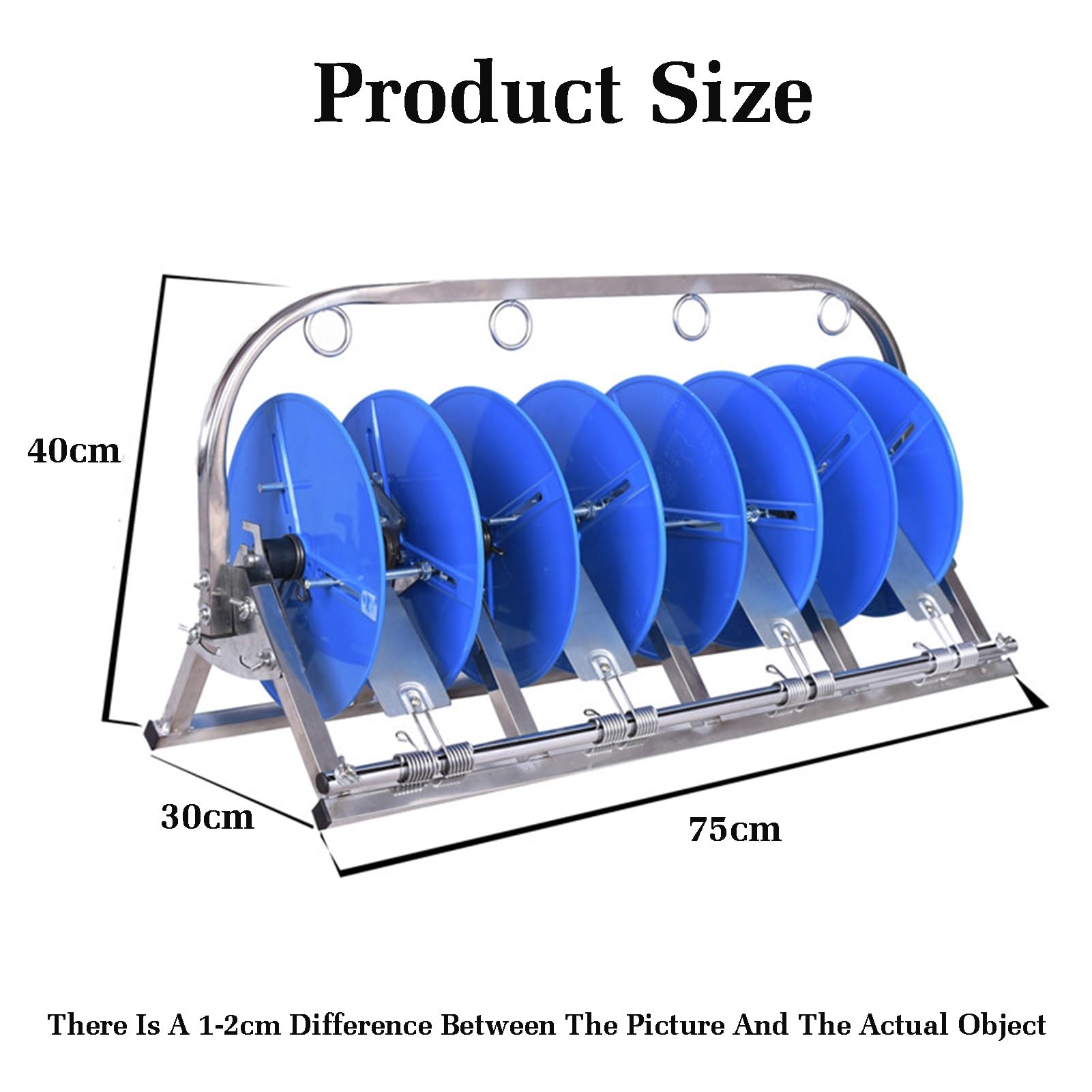 Dispensador de carretes, Estante de Alambre Plegable para carretes, Soporte de Almacenamiento de carretes de Alta Resistencia, para Uso minorista Industrial eléctrico (40 x 30 x 75