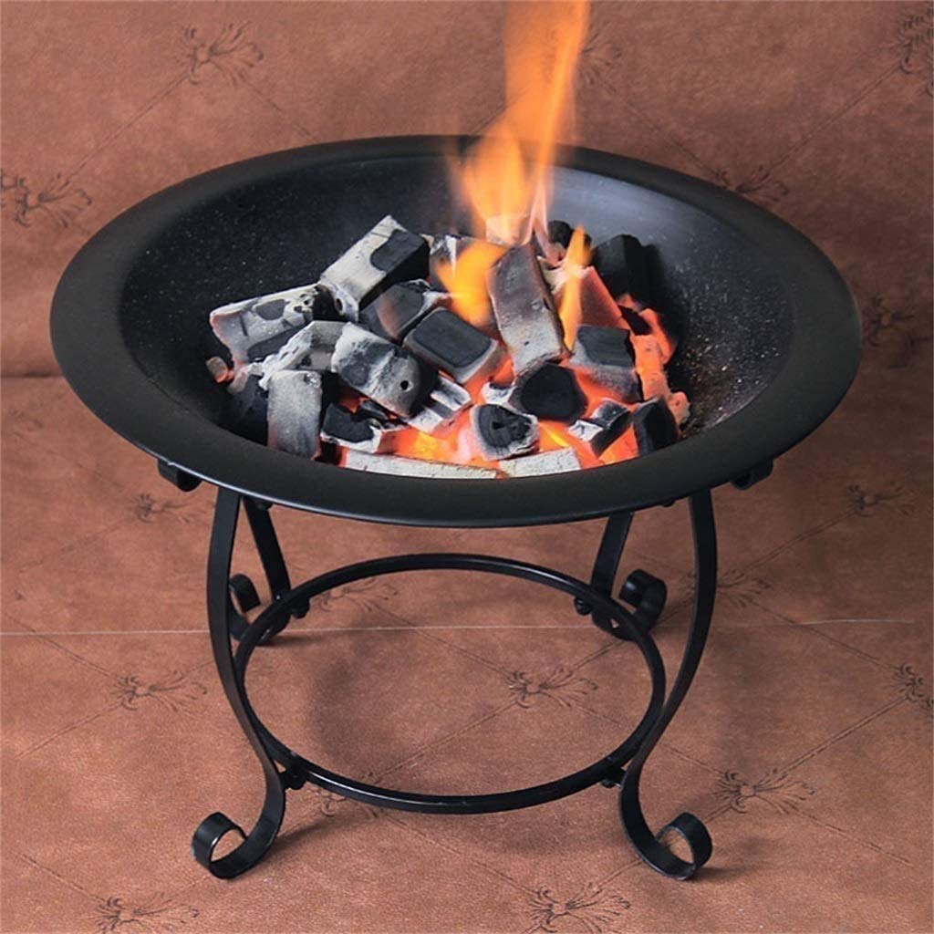 Pozzi per Il Fuoco all'aperto, braciere da Giardino Patio Esterno Ciotola Rotonda autoportante Pesante Rustica
