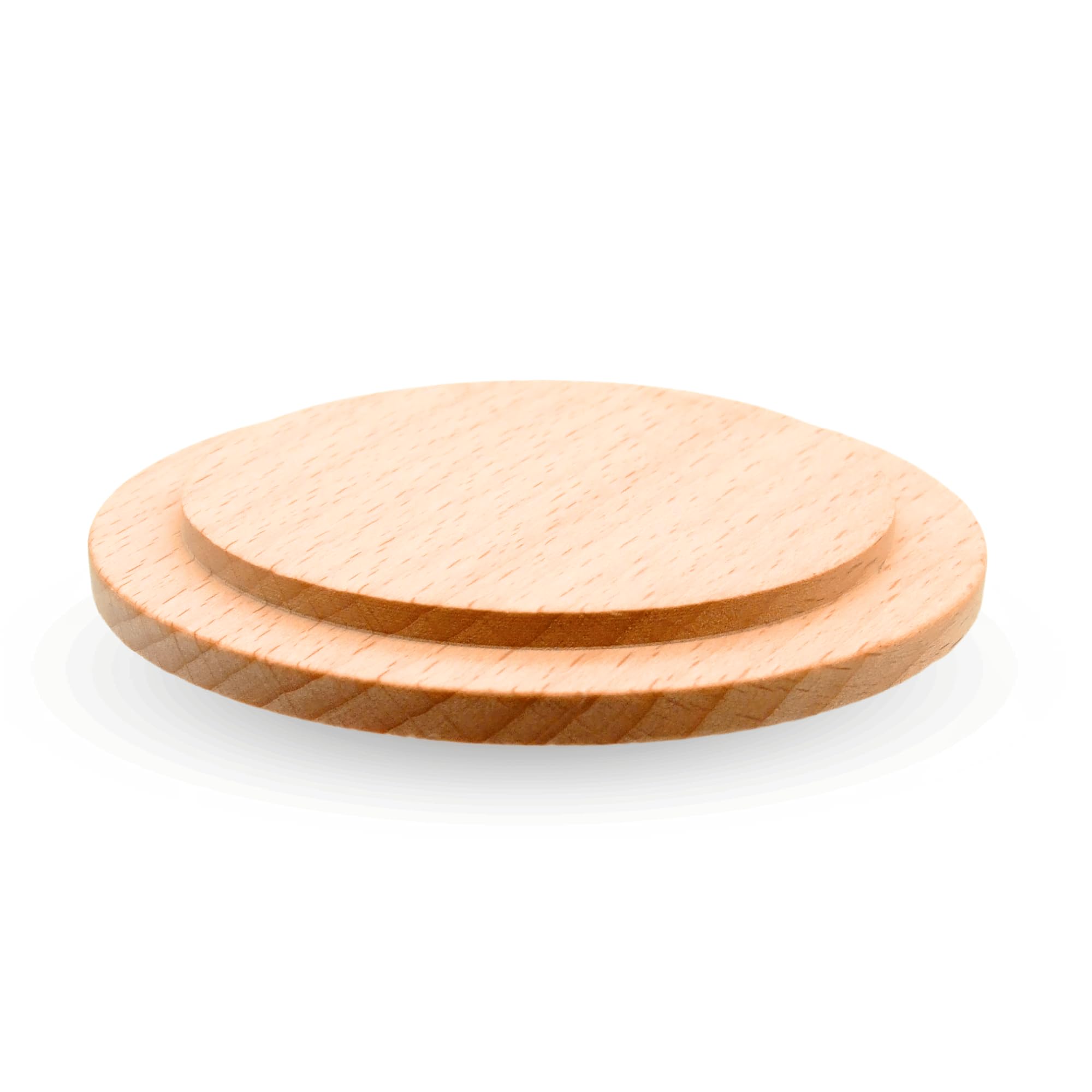 Beech Wooden Lid - Wooden Jar Lid, Wooden Cup Lid, Round Wooden Lid (90/70mm)