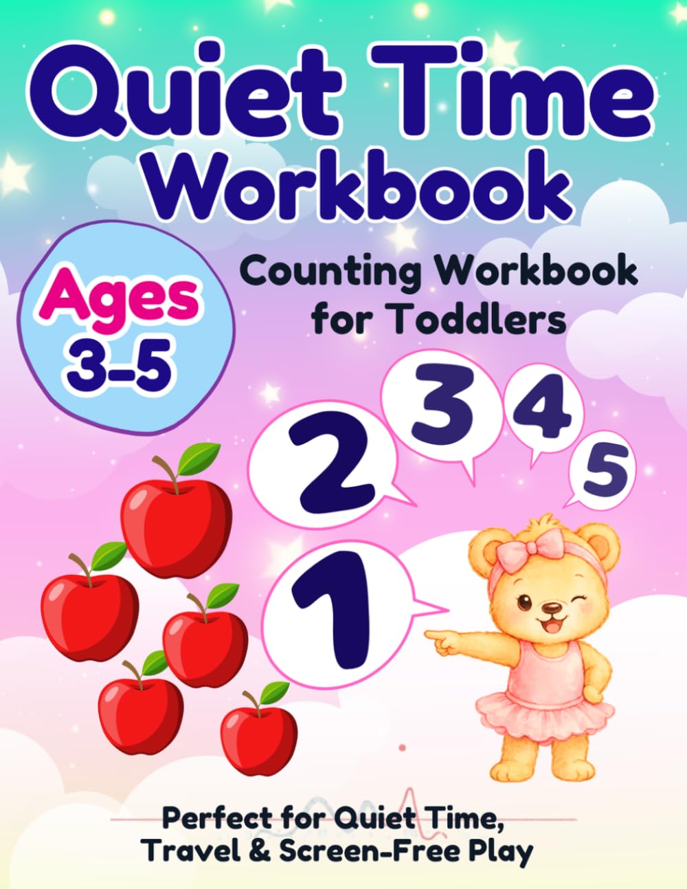 Counting Activity Book for Toddlers Ages 3–5: Quiet Time, Screen-Free Preschool Activities with Counting, Number Matching, Find & Count, Number Path ... Reward Coloring Fun (Benny & Lulu's Workbook)