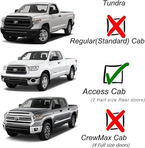 Miniatura 2 de Puermto 94815 Deflector de viento para ventana lateral, protección de lluvia de sol con cinta de montaje exterior, 4 viseras de ventana para Toyota