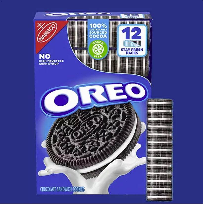 Miniatura 2 de Galletas sándwich de chocolate originales de Oreo, 12 paquetes, 62.76 onzas