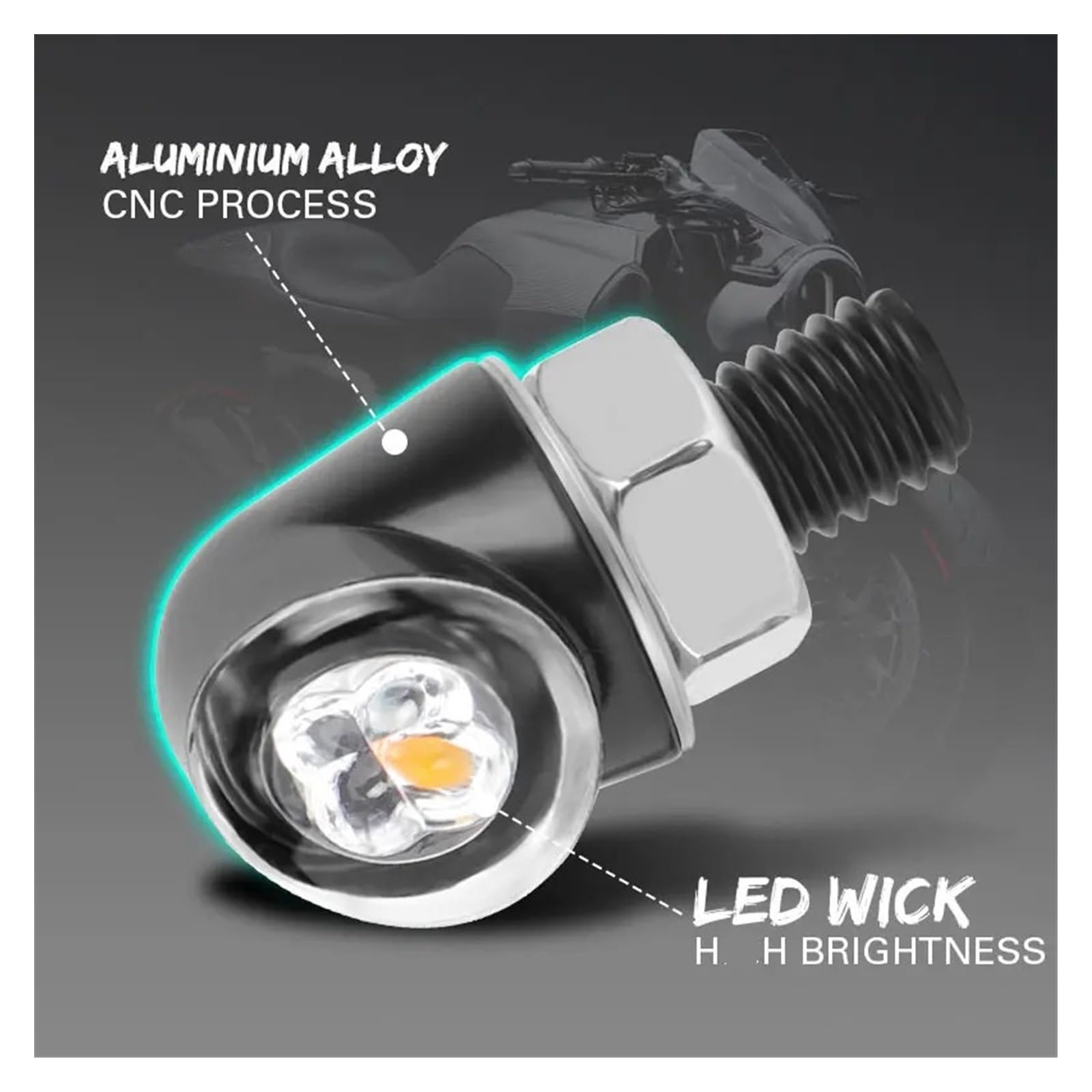 Indicatore di direzione LED moto da 8 mm DRL Indicatoris Motos
