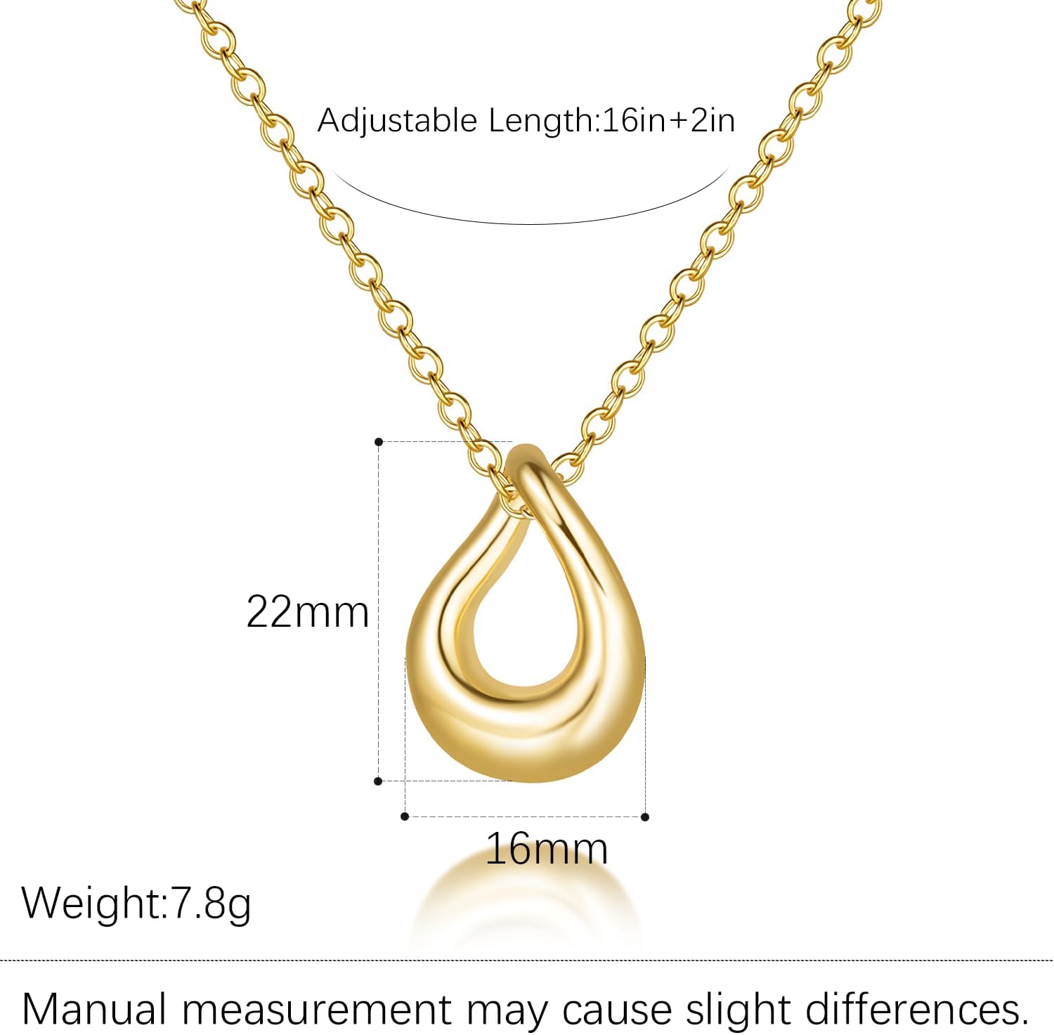 Gold Necklaces for Women 14K Gold Pendant Necklaces for Women Trendy Twist Clean Minimal and Effortlessly Stylish Cute Circle Pendant Necklace for Womens Adjustable in Length 18in - Image 2