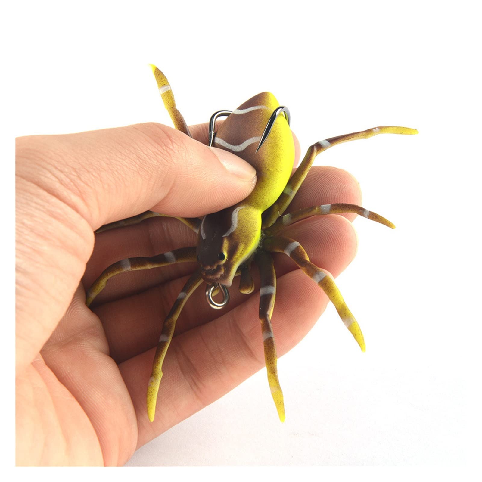10 Stück 8cm 7g Simulierter Spinnen-Weichfischköder Realistische schwimmende unkrautfreie Köder Topwater Spider Crankbait Tackle Forelle Barsch Bass Karpfen Swimbaits,