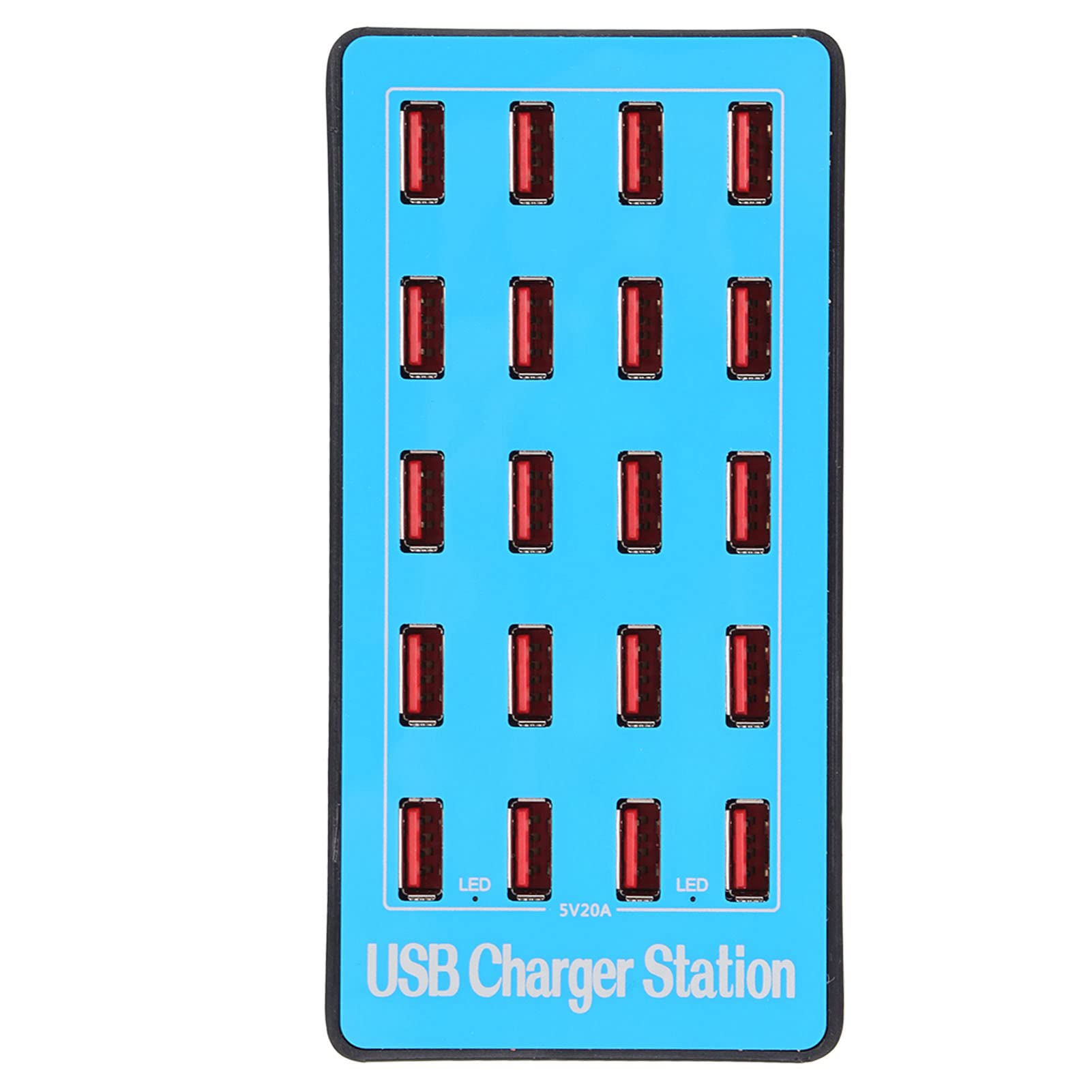 Caricatore di velocità USB a 20 Porte con Chip Intelligente, Caricabatterie USB, Caricabatterie a Parete USB, Spina di Alimentazione USB, Stazione di Ricarica USB da (Spina