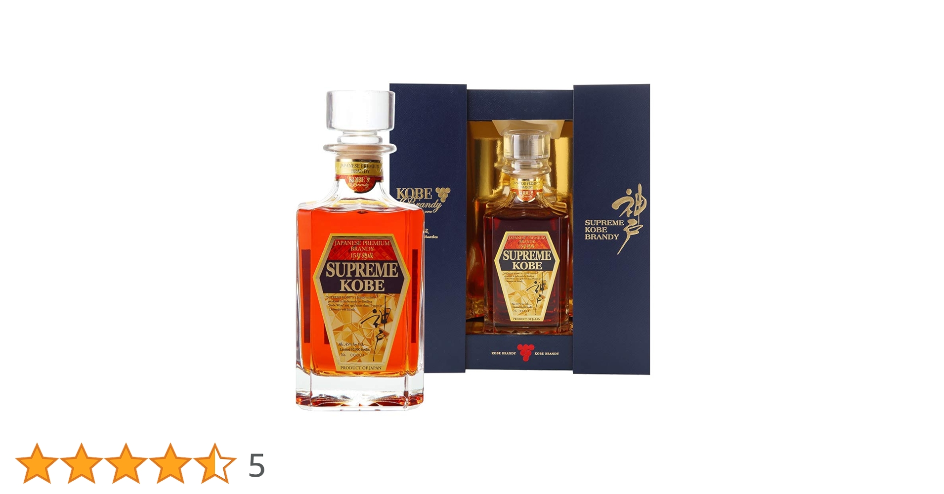 KOBE Brandy SUPREME KOBE 15年熟成 限定 楽天市場】【送料無料】神戸ブランデー 15年熟成 SUPREME KOBE