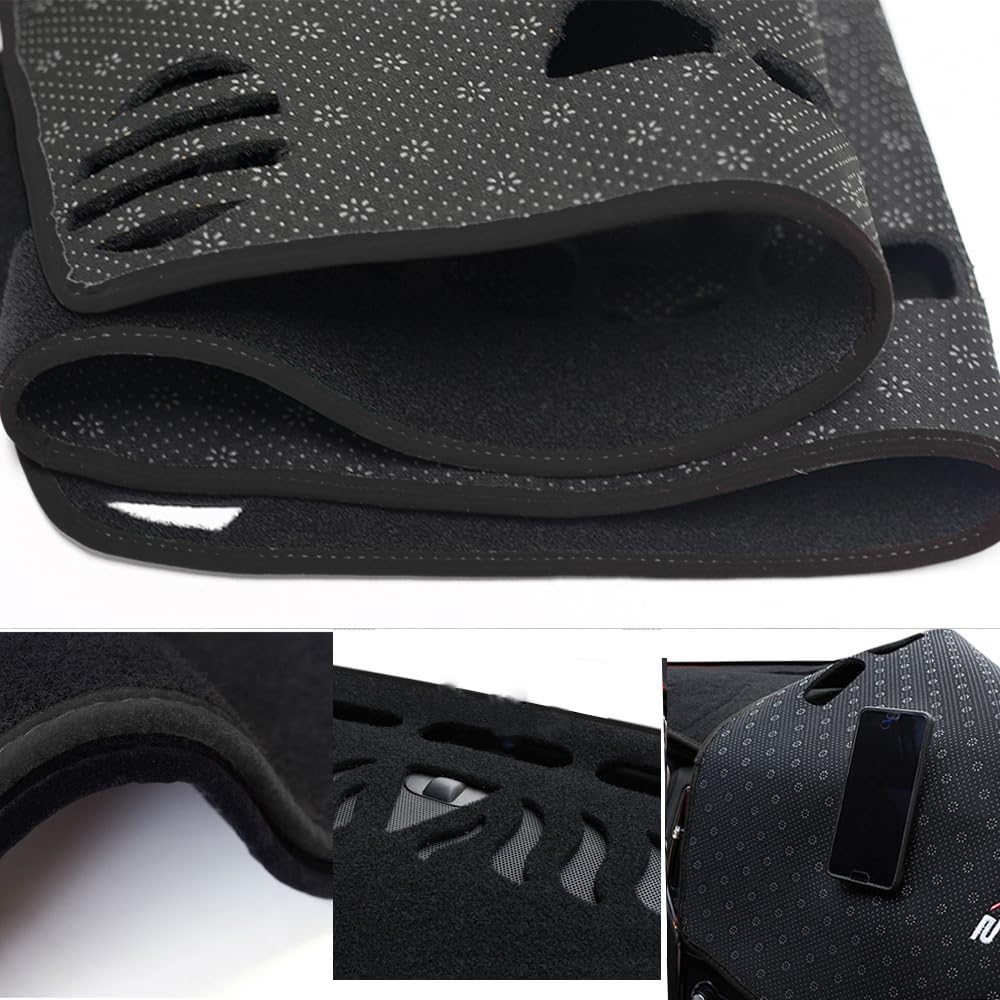 OVAVOFO Dashboard Covers for Subaru Impreza 2017-2020,Polyester Car Dash Board Cover,Dashboard Protecter Cover,Car Dash Board Cover Mats,Blcak