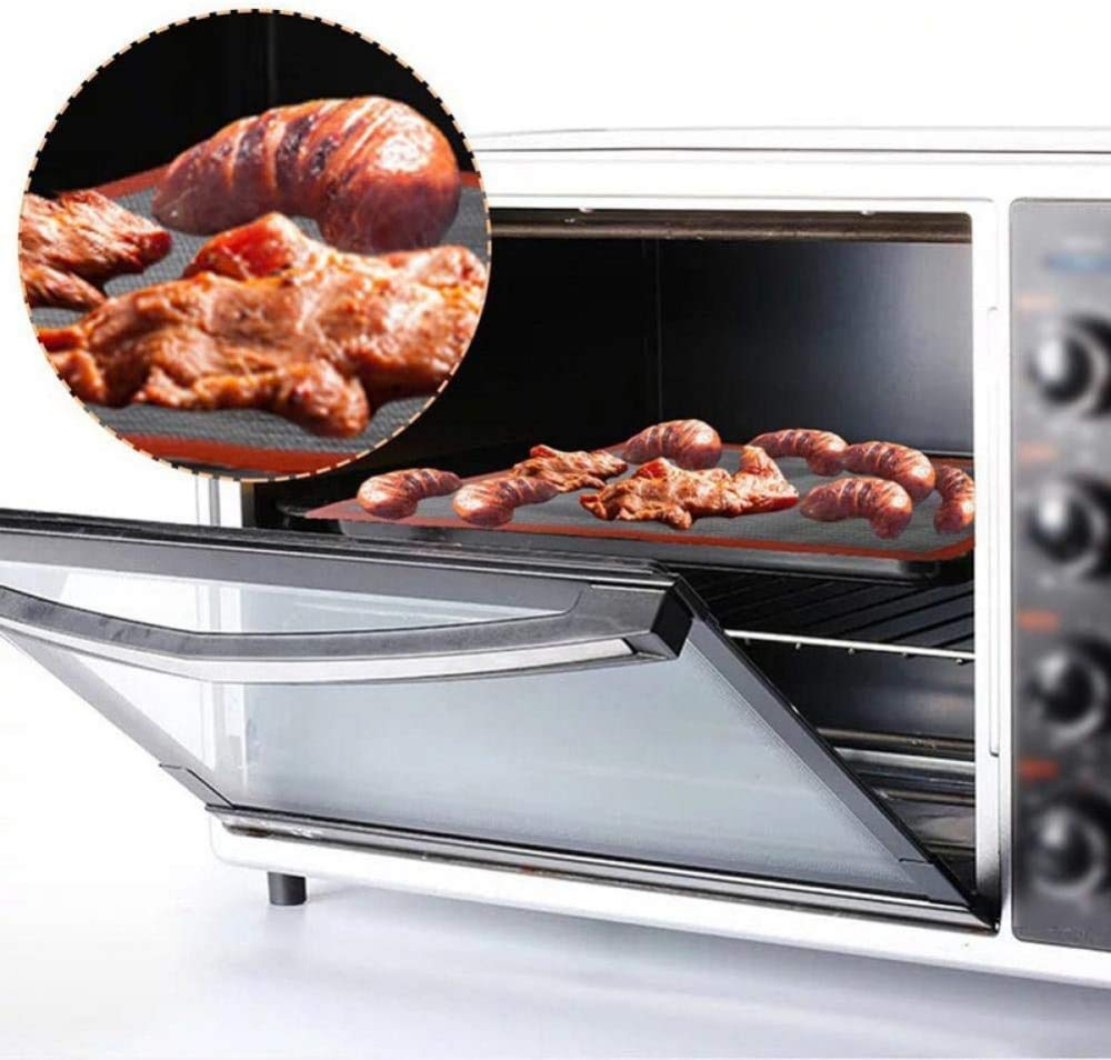CLQ Alfombrilla De Silicona para Hornear, Forro Antiadherente para Horno, Perforado para Hornear Galletas, Bandeja para Hornear, Alfombrilla-37 * 57cm