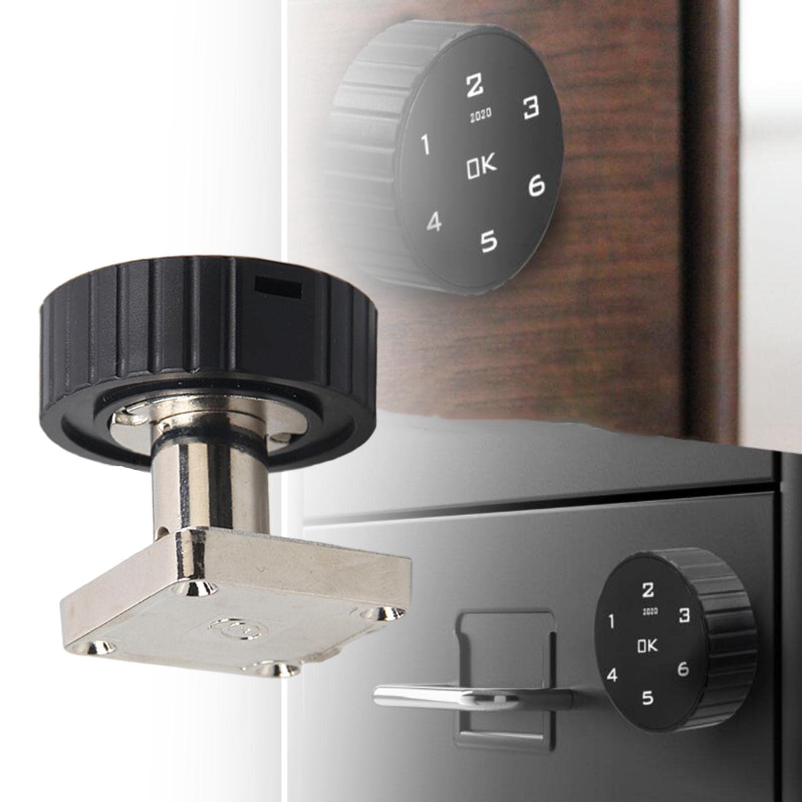 Lot de 3 serrures électroniques à code numérique pour boîte aux lettres, armoire, porte, sauna, tiroir, sécurité 22 cm