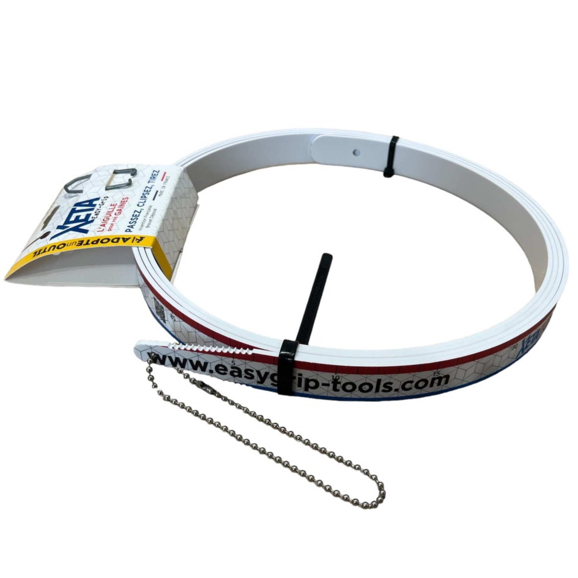 Aiguille Électricien Plate EasyGrip 3m – Aiguille Gaine Passe Câble Placo Cloison Faux Plafond – Tire Fil Plat Flexible Ultra-Résistant – Passe Gaine Combles Doublage – Made In France