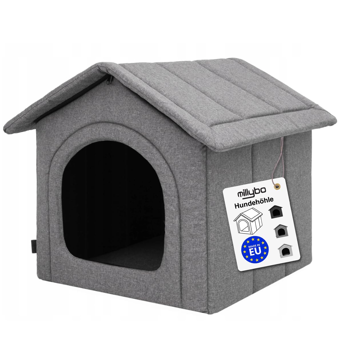 Hundehöhle Hundebett Hundehaus Hundehütte S-XXXL Ökoleinen viele Farben
