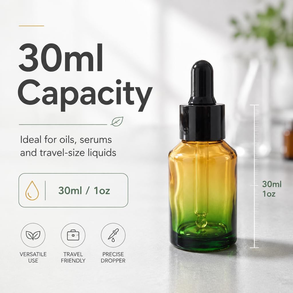 Glass bottle with dropper,refillable perfume for vanilla extract