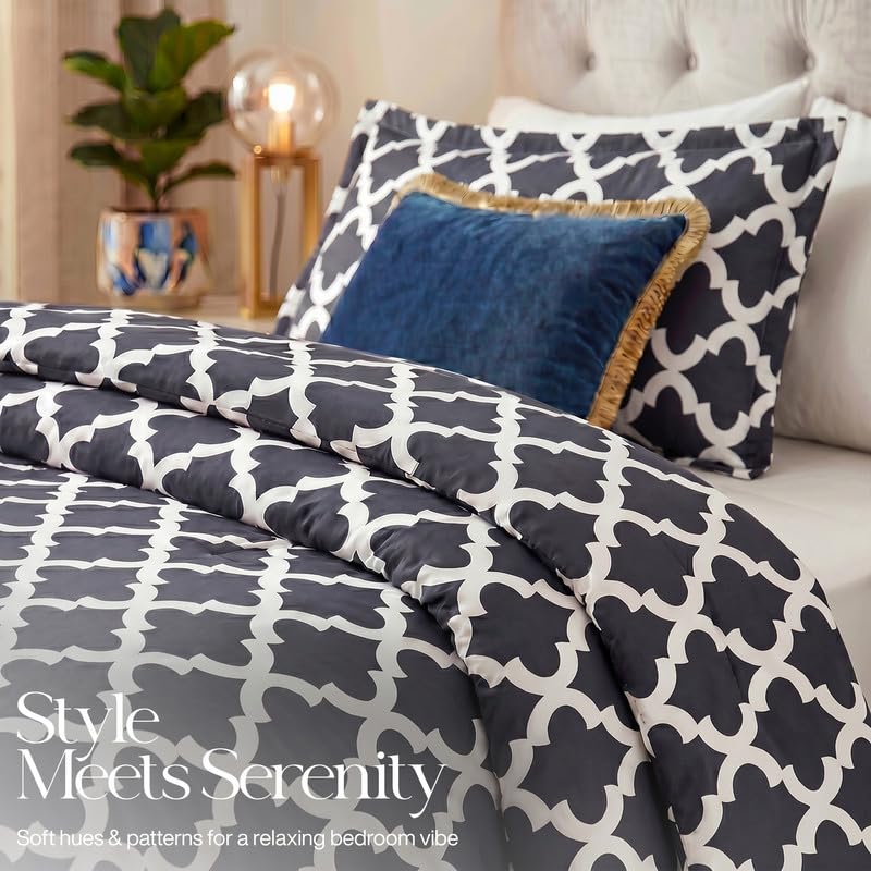 Image of Utopia Bedding 2 Pc Twin Comforter Set, Printed Comforter, Grey | Comforter Set Includes Comforter (64x88) Inches, 1 Sham (20x26) Inches. Soft Microfiber Down Alternative, Machine Washable.