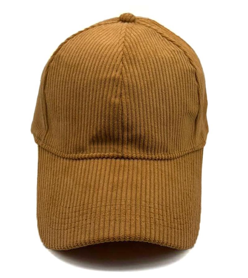 Beige Corduroy Mens Baseball Cap-image-1