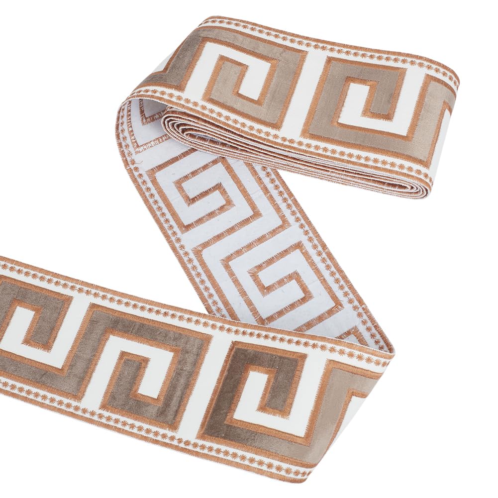 Ruban jacquard FINGERINSPIRE pour masquer coutures et embellir rideaux tan