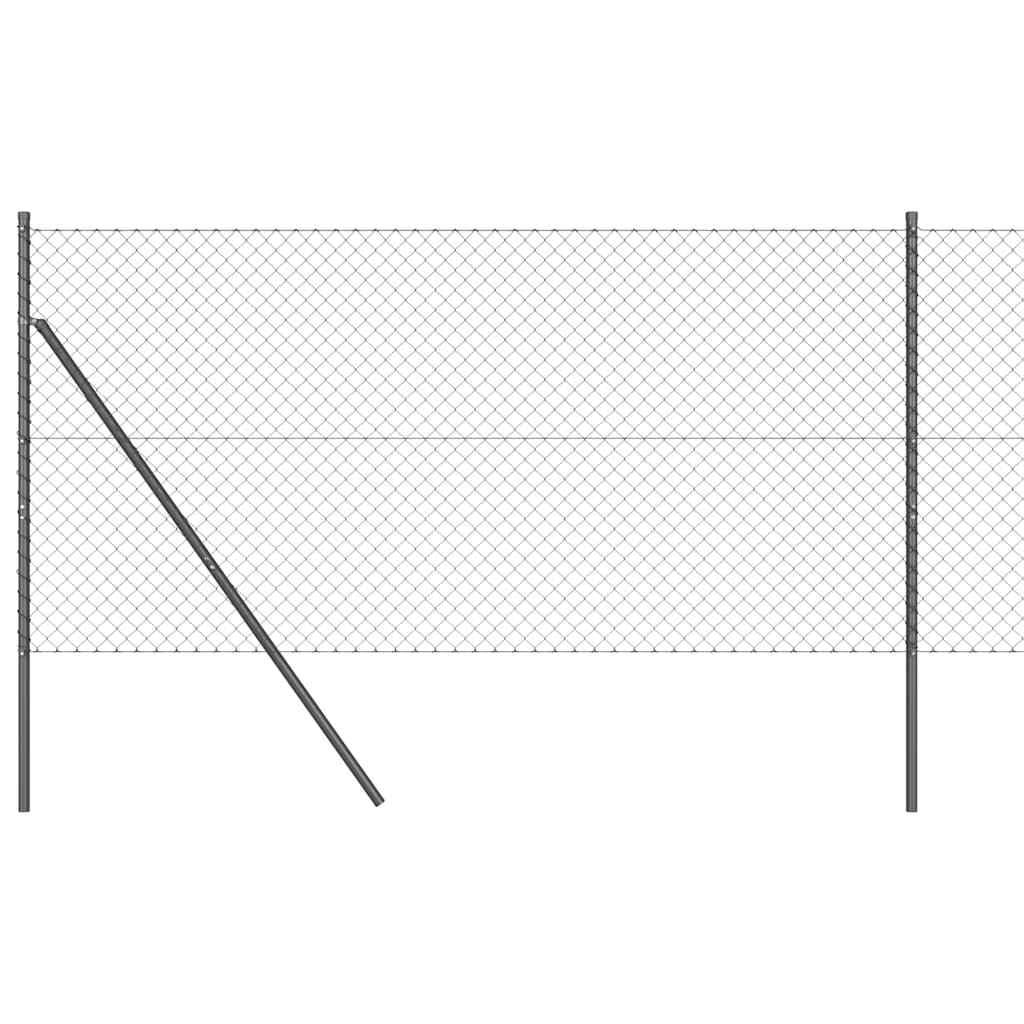 Steel Fence Post Grey 10 x 1.4 m for Garden Terrace Boundary 40 x 40 mm Mesh Outdoor Barrier Kit with Rustproof UV Coated Posts Easy DIY Installation Pack of 15