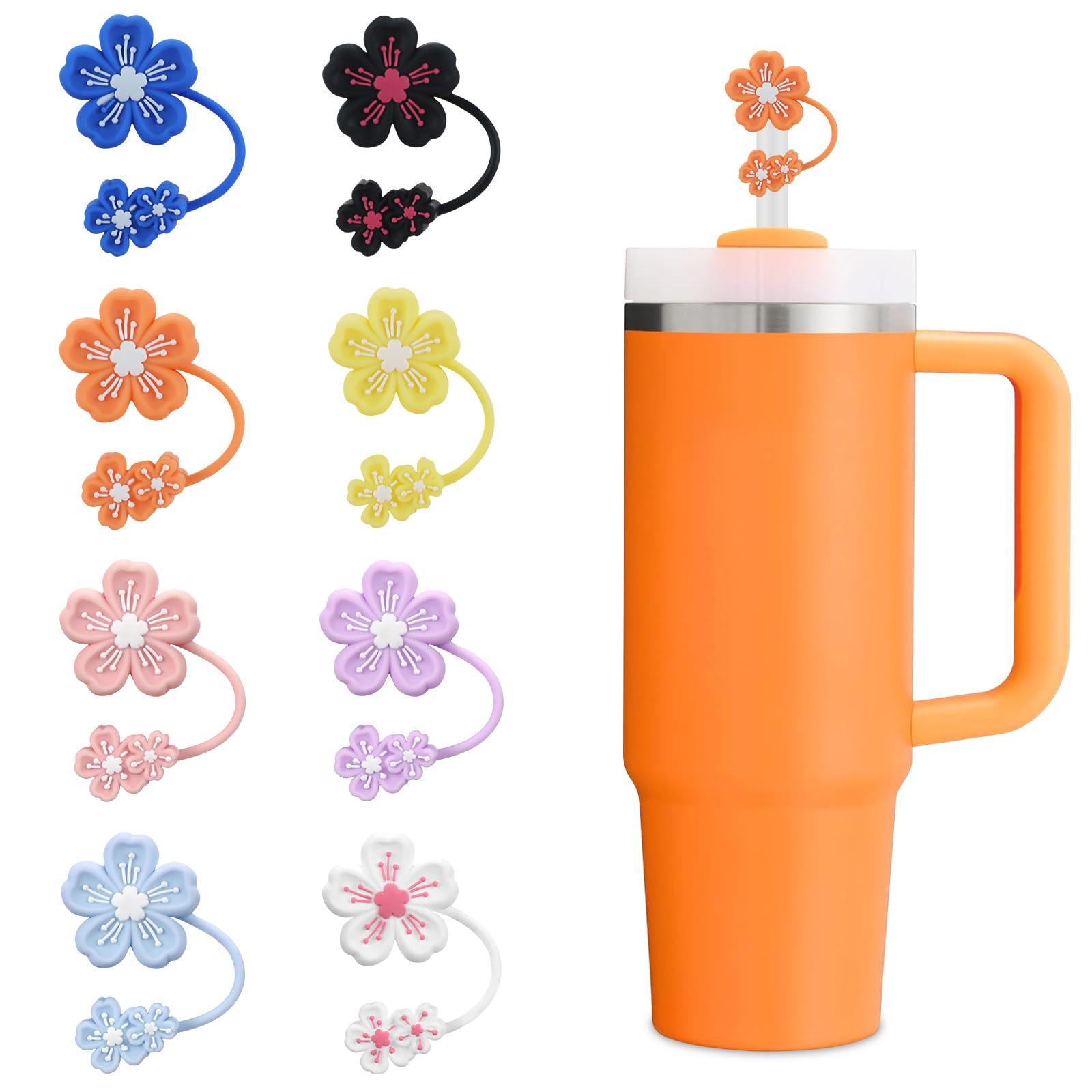 Capuchons Paille Lot 5 S Silicone Stanley - Anti-poussière