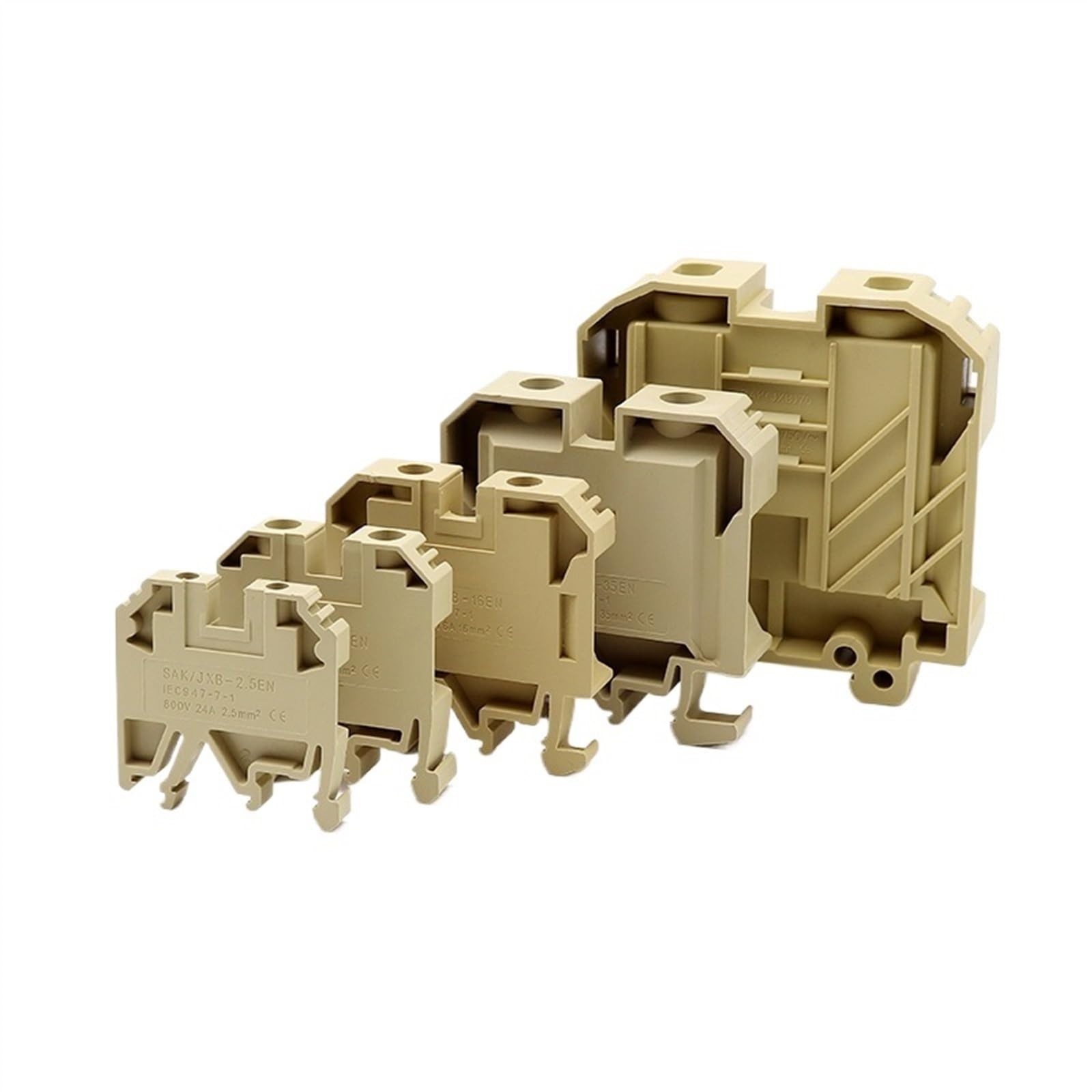 10 Stück DIN-Schienenklemmenblock SAK 2,5/4/6/10/16/25/35 EN Schraubanschlussklemme, elektrischer Anschluss, Kabelanschluss, 20–2 AWG(SAK25EN)