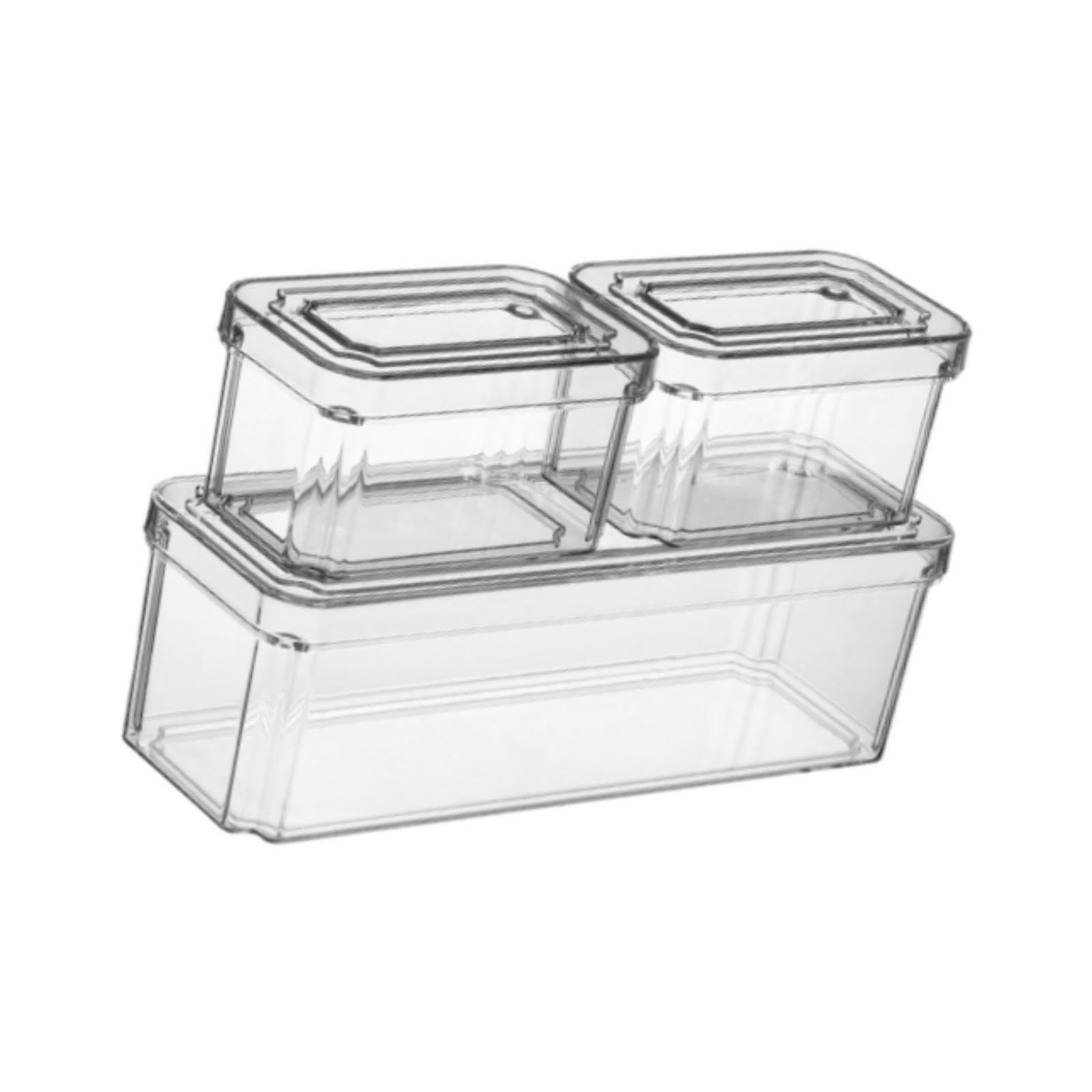 Yixannx Transparent Refrigerator Organizer Made To Maintain Freshness Of Food Efficiently Suitable For Storing Fruits Vegetables And Leftovers Multipurpose