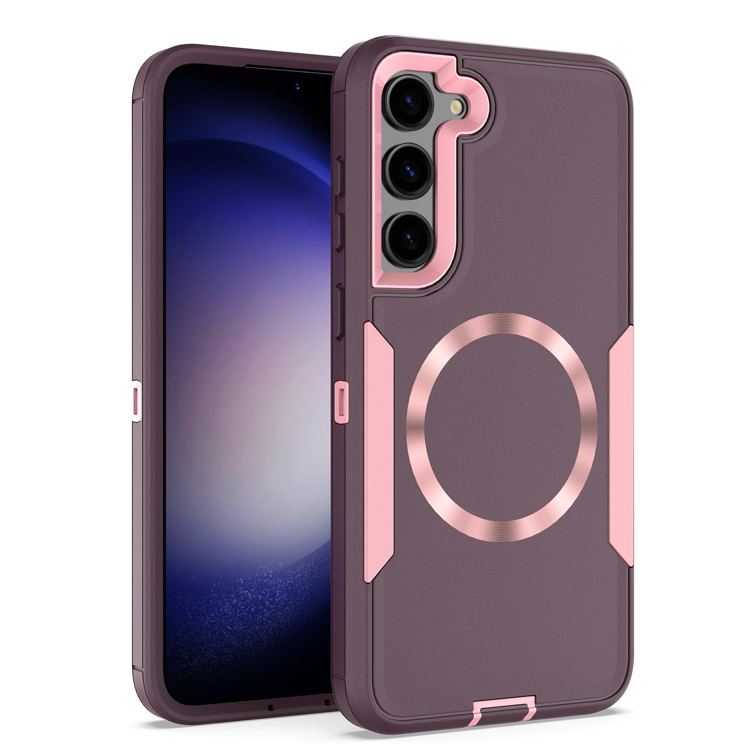 showdd Designed for Samsung Galaxy S23 Case,Magnetic,Double Drop Protection Heavy Duty,Compatible with MagSafe,Dustproof,No Fading, No Yellowing,for