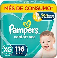 Fralda Pampers Confort Sec XG - 116 fraldas