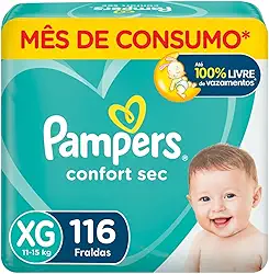 Fralda Pampers Confort Sec XG - 116 fraldas